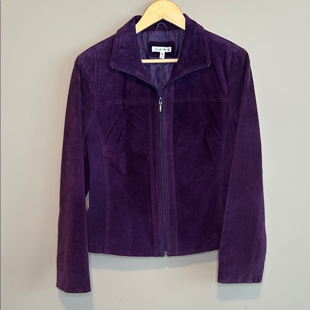 Vintage Yvonne Marie Plum Purple Leather Jacket